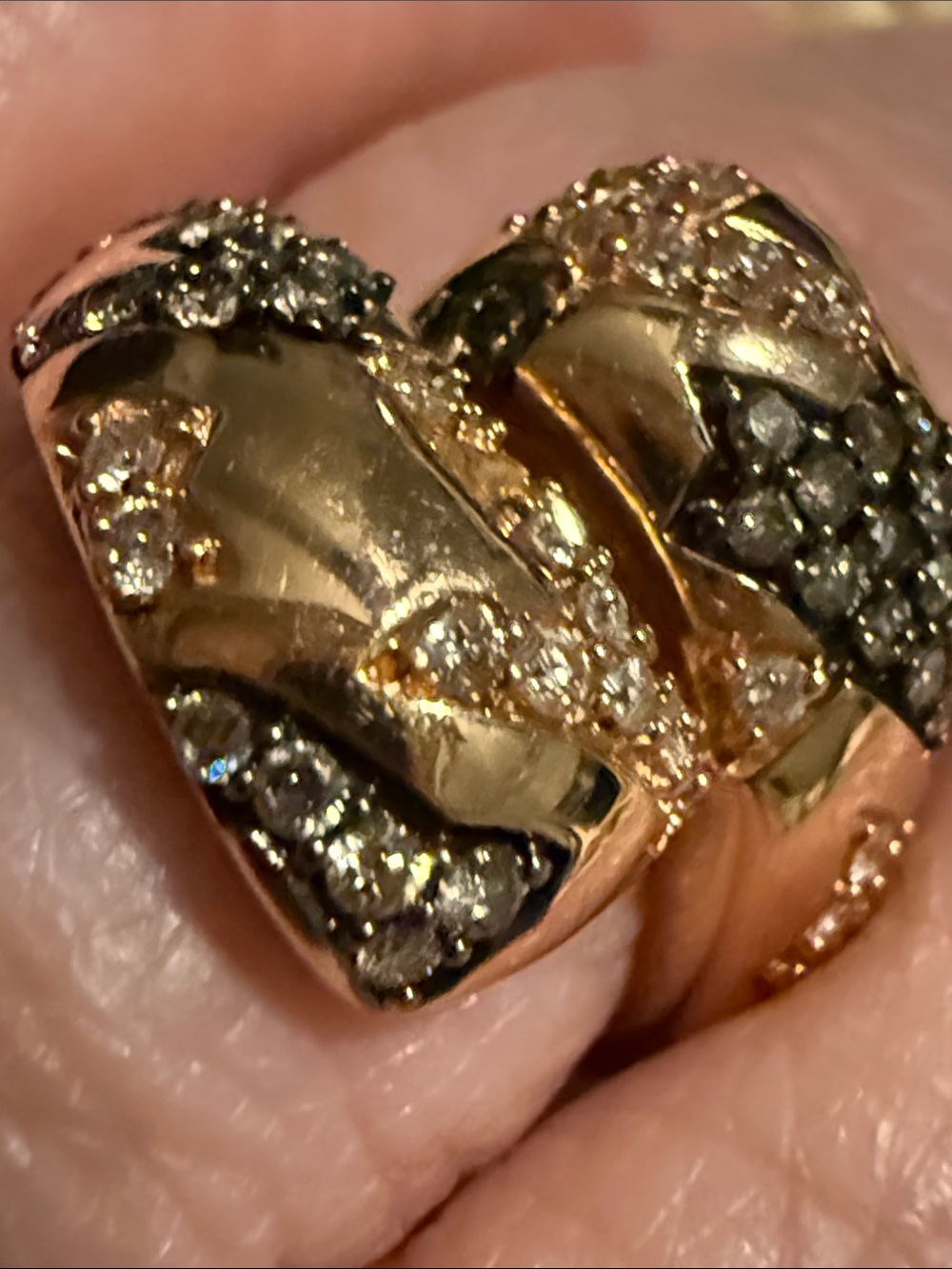 Levian 14K Rose Gold Diamond Ring Size 7